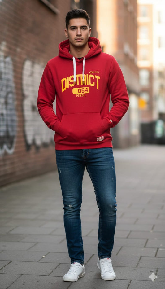 Superdry District 054 Hoodie in Red