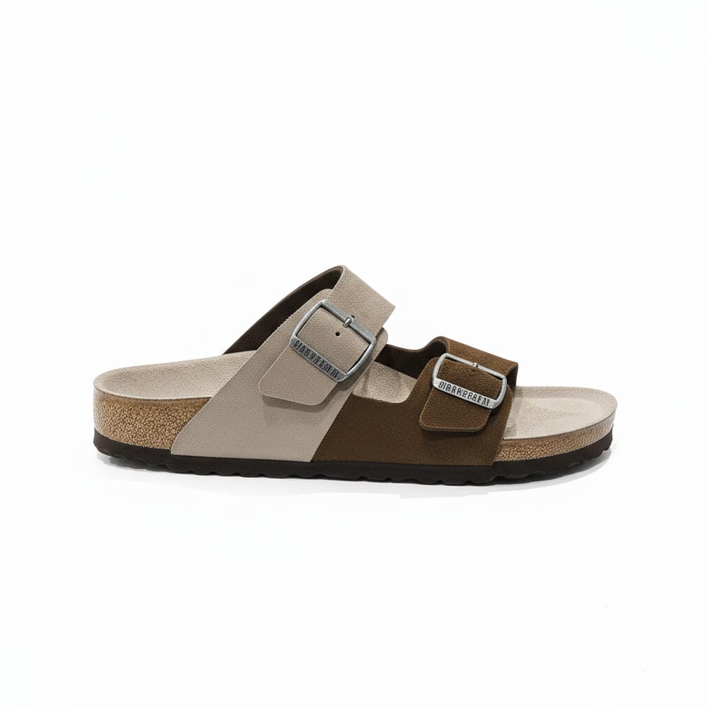 BIRKENSTOCK Earthy Umber Luxe Duo-Strap Comfort Sandals