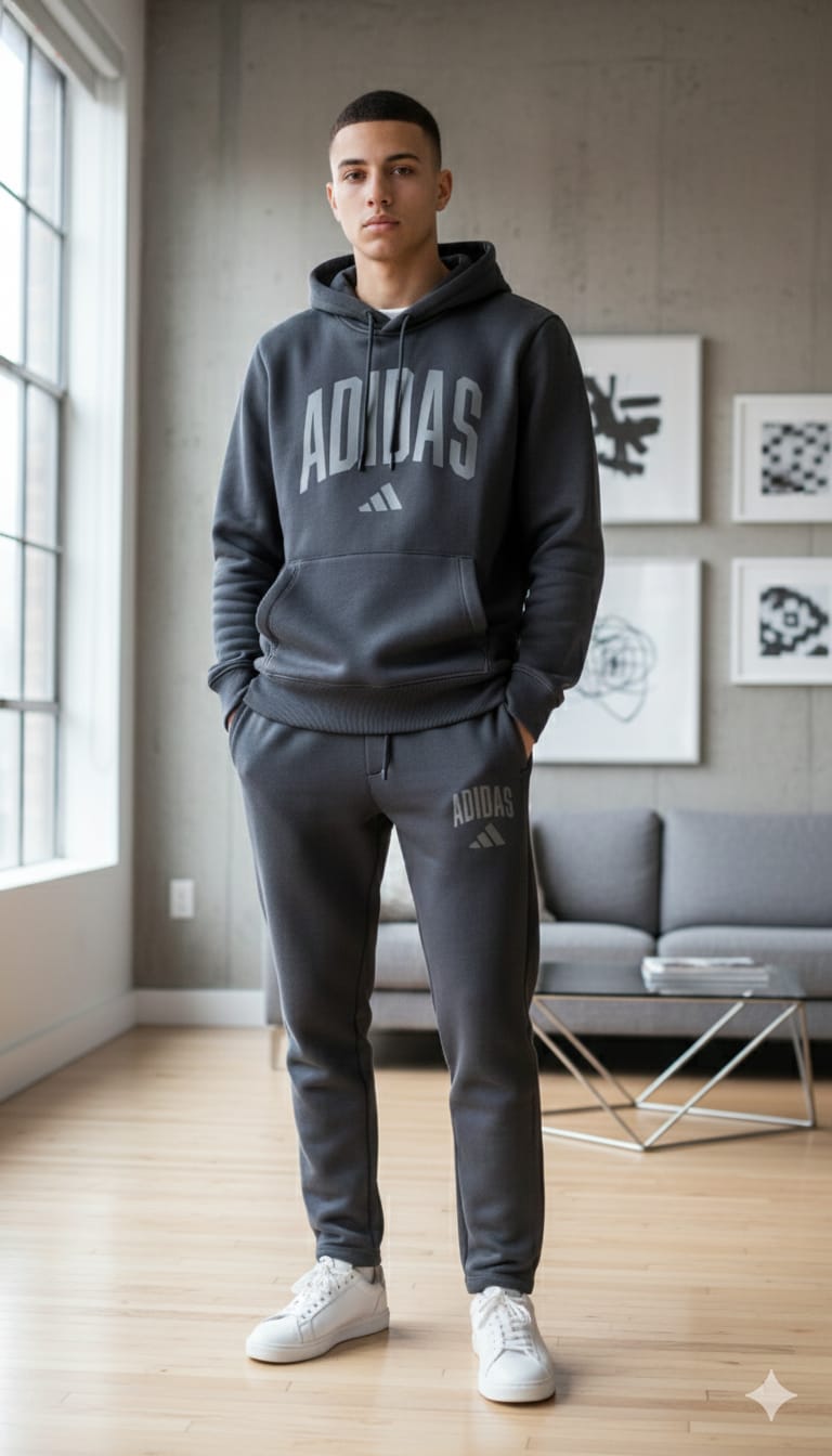 ADIDAS Classic Logo Hoodie and Jogger Set