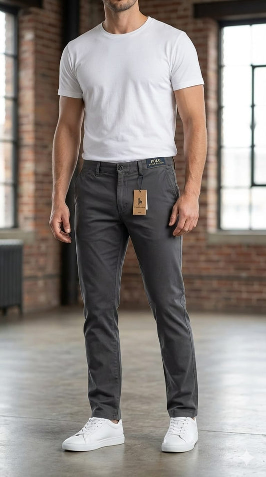 Polo Ralph Lauren Classic Fit Stretch Chinos in Charcoal