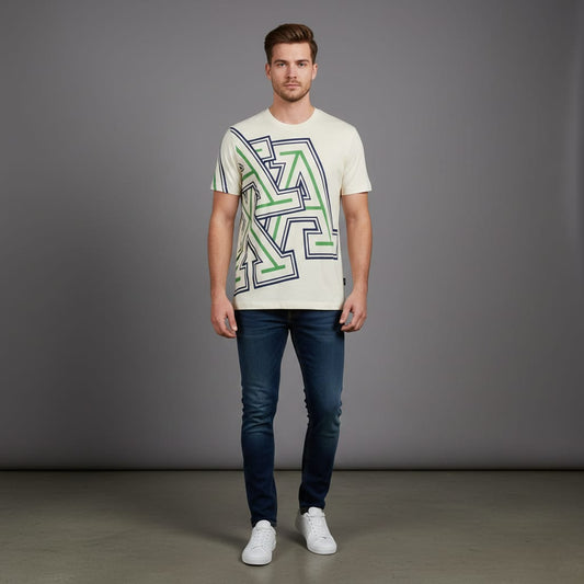 ARMANI EXCHANGE Radiant Pearl Graphic Fit Short Sleeve T-Shirt
