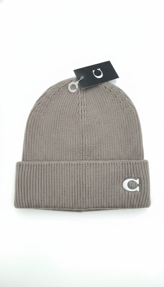 Coach Classic Knit Beanie in Taupe