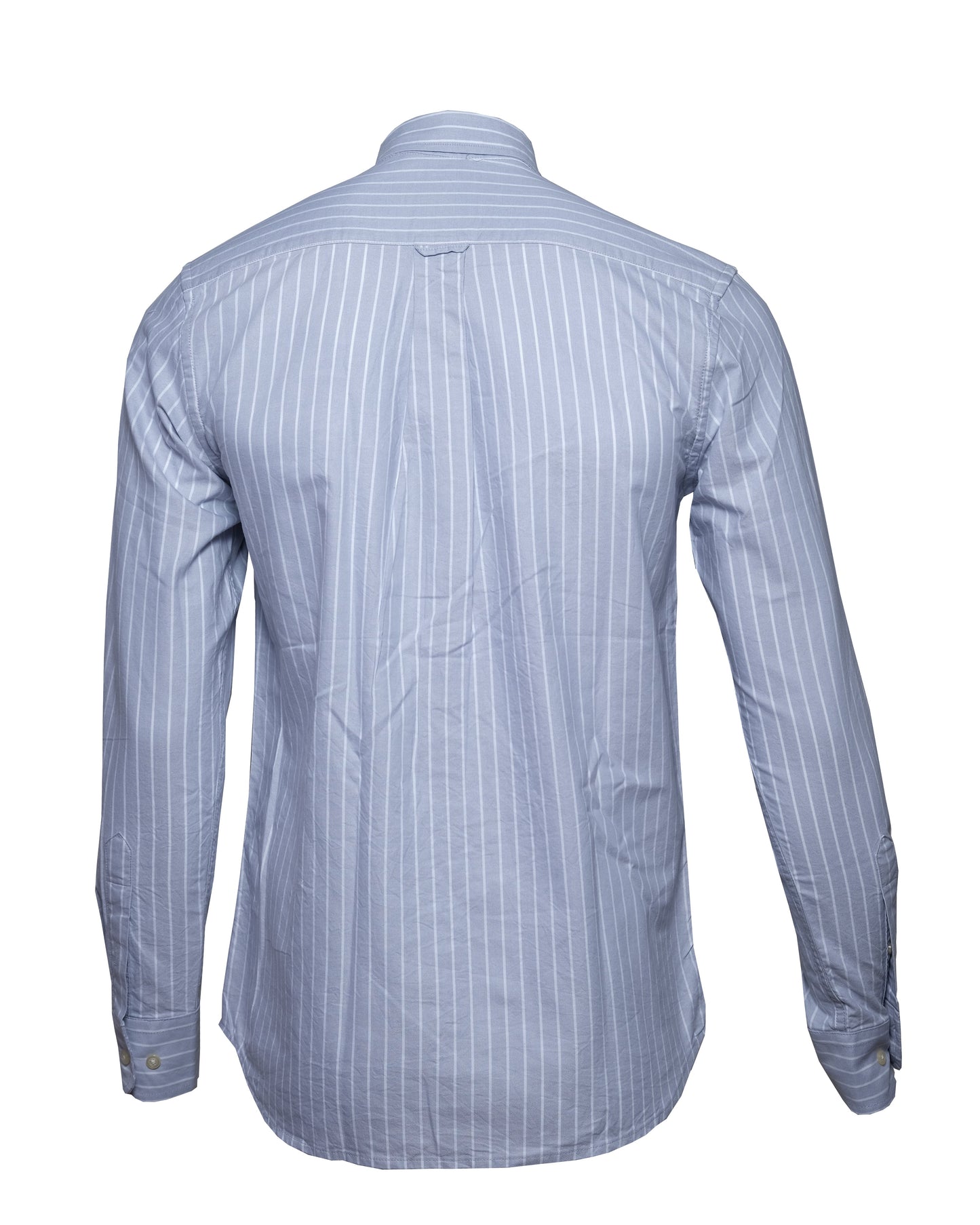 SUPERDRY Grey White Pinstripe Oxford Classic Long Sleeve Shirt