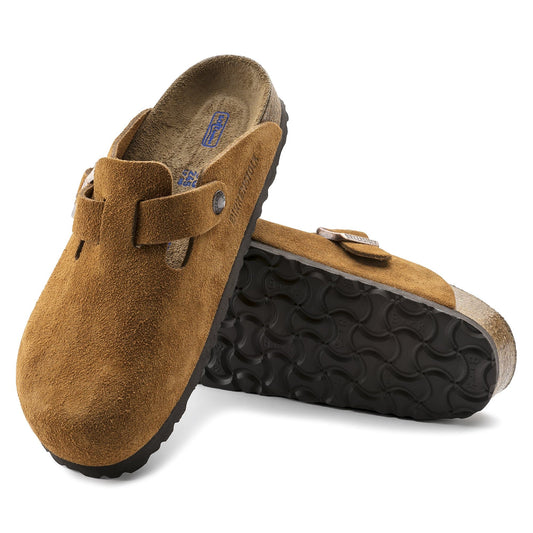 Birkenstock Boston Soft Footbed Suede Leather Brown