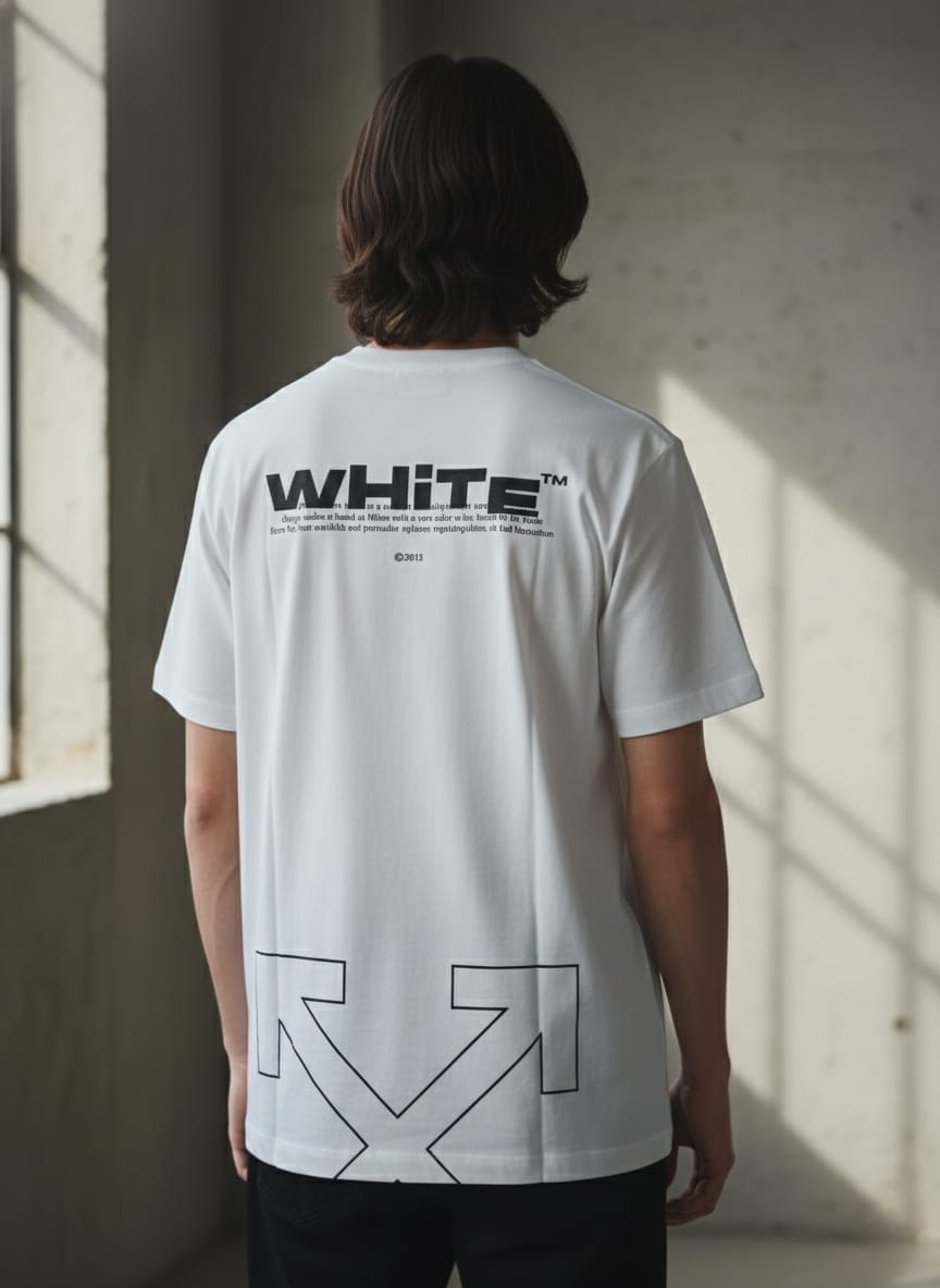 OFF-WHITE™ Ethereal Ivory Slim Fit Short Sleeve T-Shirt