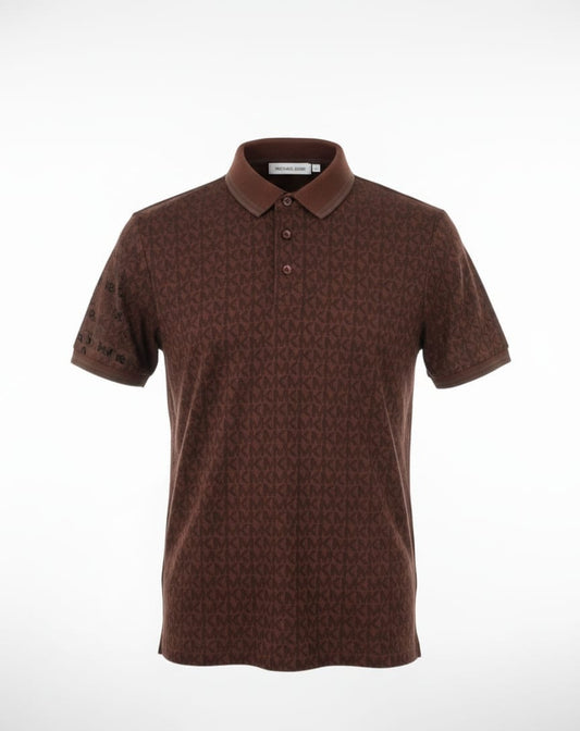 MICHAEL KORS Rustic Maple Luxe Fit Short Sleeve Polo Shirt