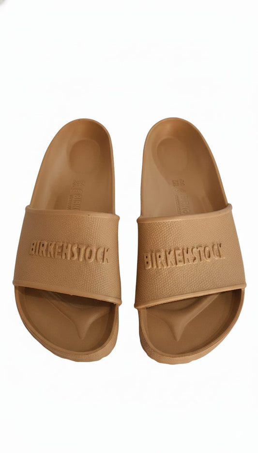BIRKENSTOCK Warm Toffee Luxe Comfort Slide Sandals