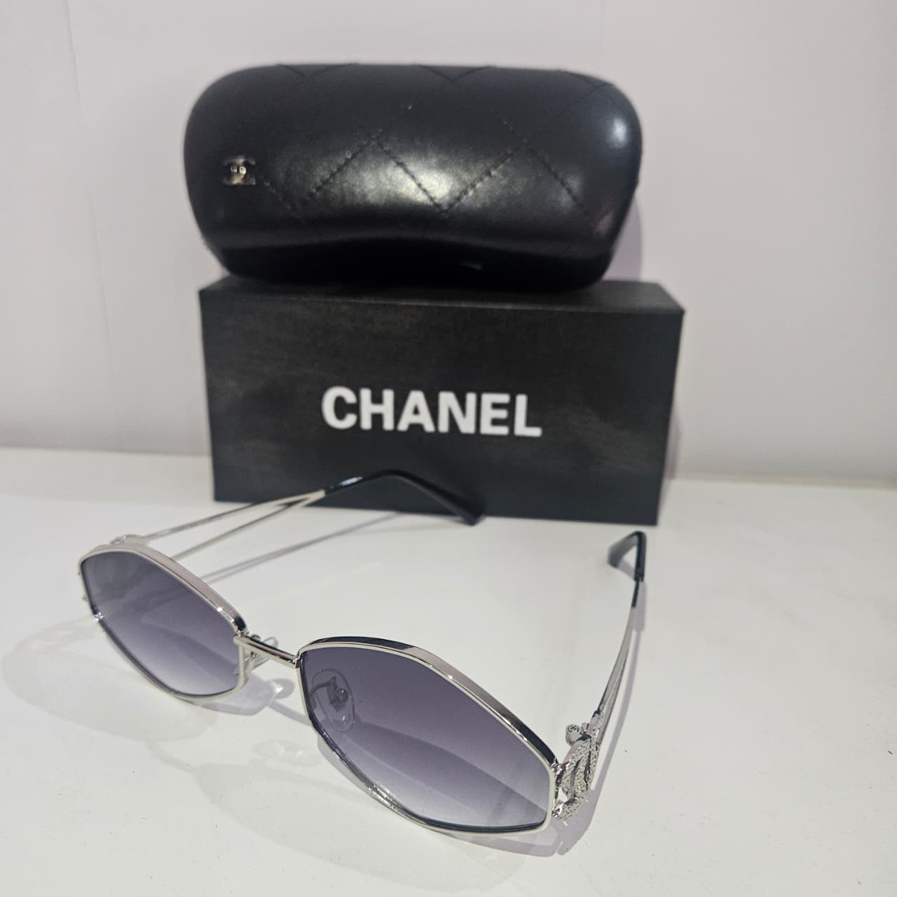 Chanel Iconic Oval Frame Sunglasses with Case