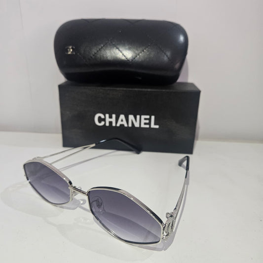 Chanel Iconic Oval Frame Sunglasses with Case