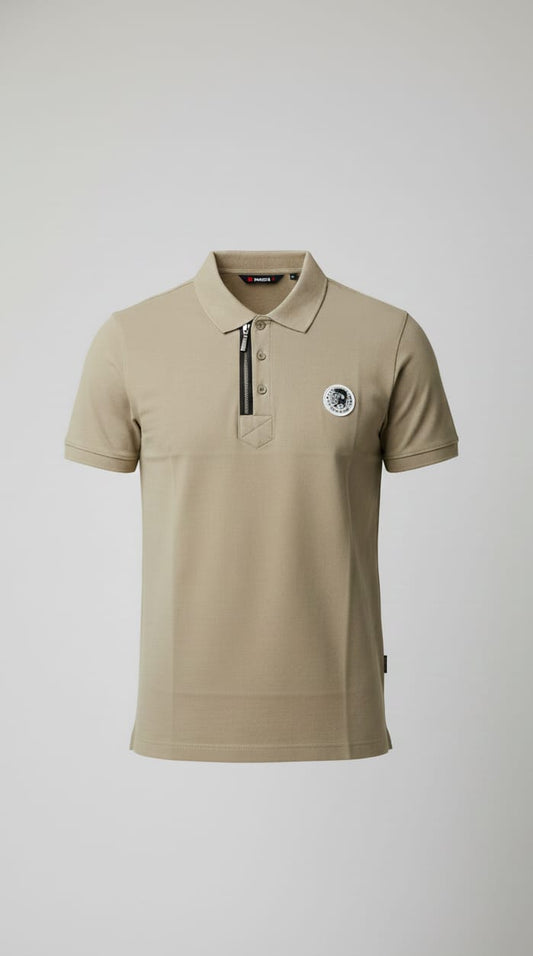 DIESEL Dune Mirage Tailored Fit Short Sleeve Zip Polo Shirt