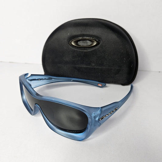 OAKLEY Ethereal Aqua Premium Shield Sunglasses with Luxe Case