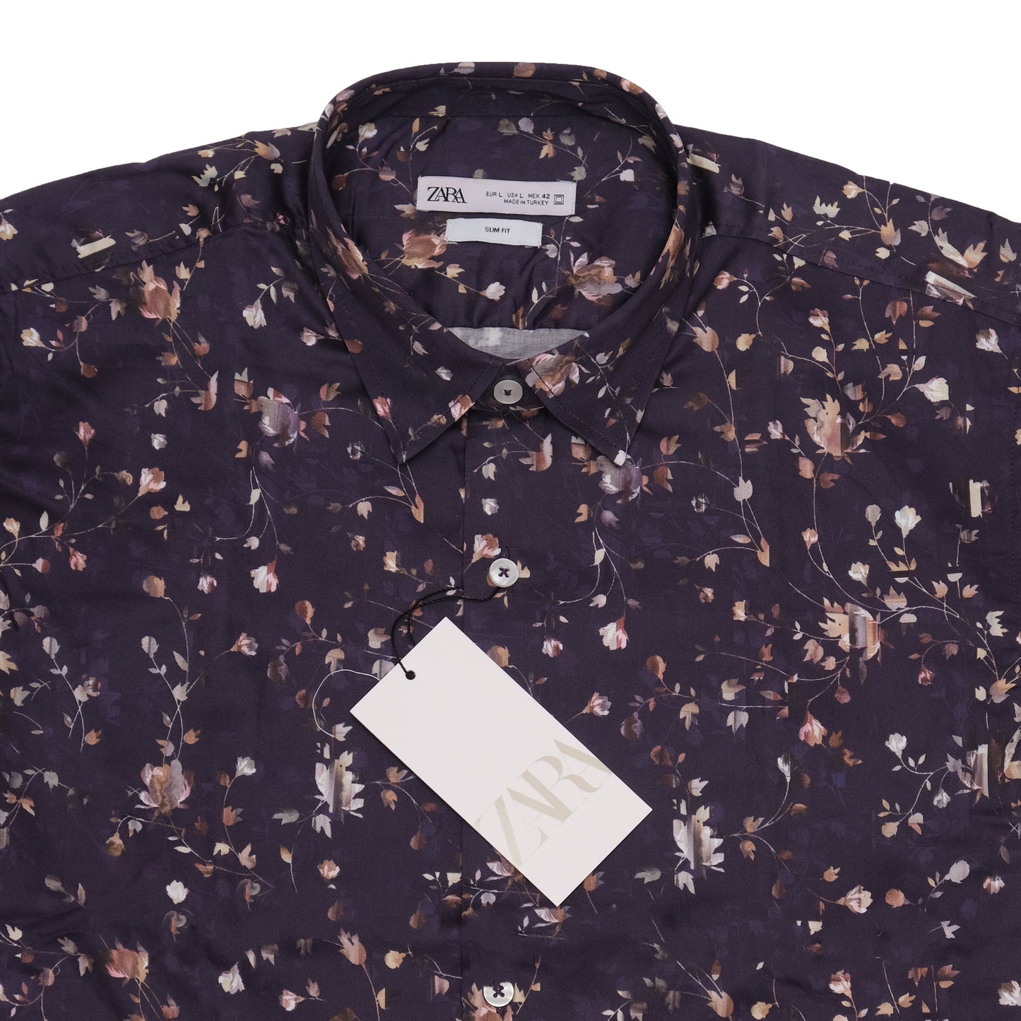 ZARA Floral Print Short Sleeve Casual Shirt