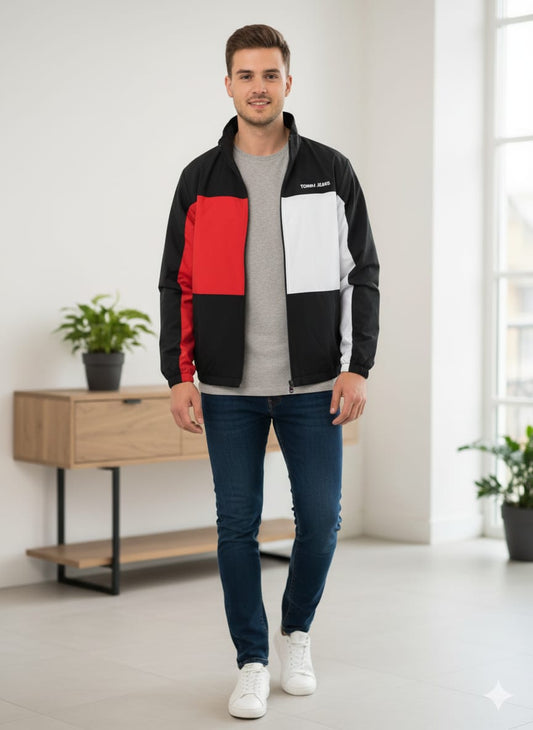 TOMMY JEANS Color Block Windbreaker Jacket