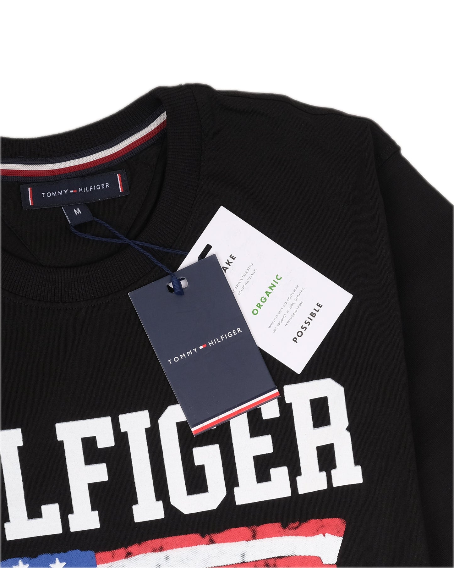 TOMMY HILFIGER Black NYC 85 American Flag Graphic T-shirt