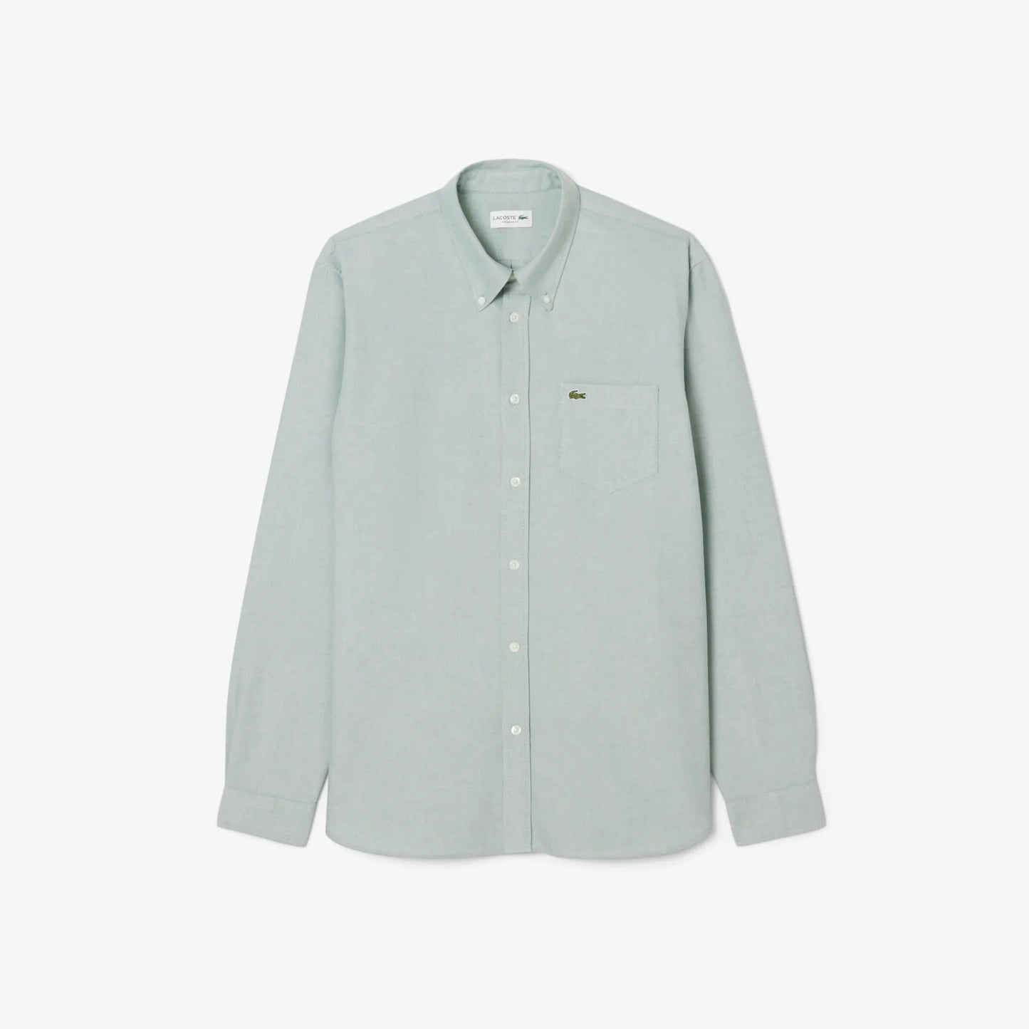LACOSTE Whispering Slate Classic Fit Long Sleeve Button-Up Shirt