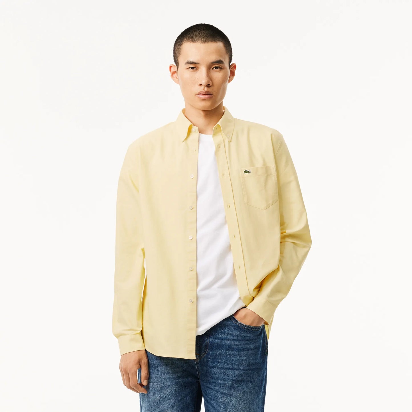 LACOSTE Sunbeam Amber Classic Fit Long Sleeve Button-Down Shirt