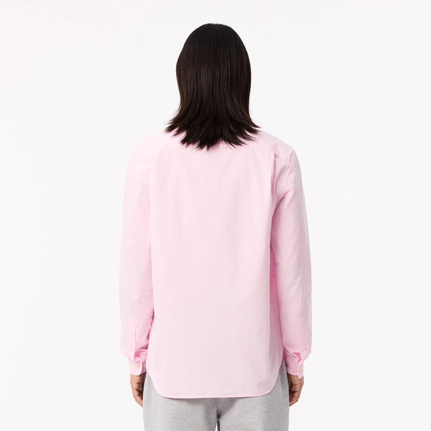 Lacoste Classic Fit Pink Piqué Button-Down Shirt