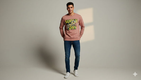 SUPERDRY Graphic Sweatshirt with Vintage Print