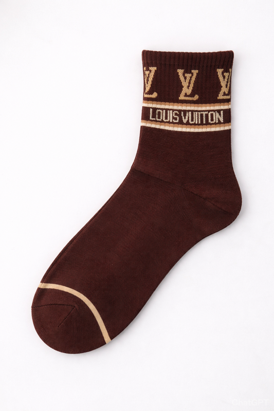 LOUIS VUITTON Rustic Mahogany Premium Knit Socks