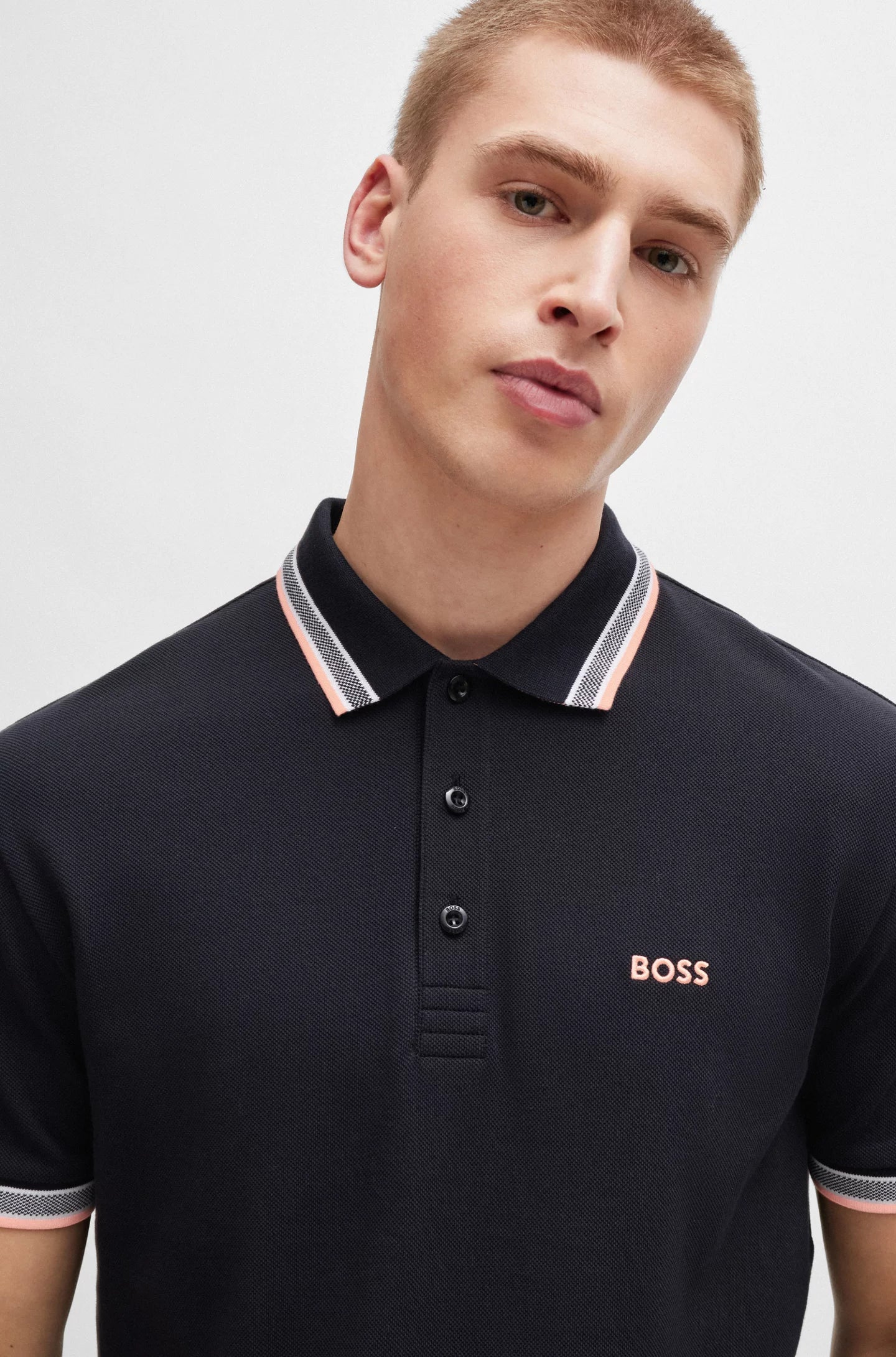 BOSS Black Contrast Trim Polo Shirt