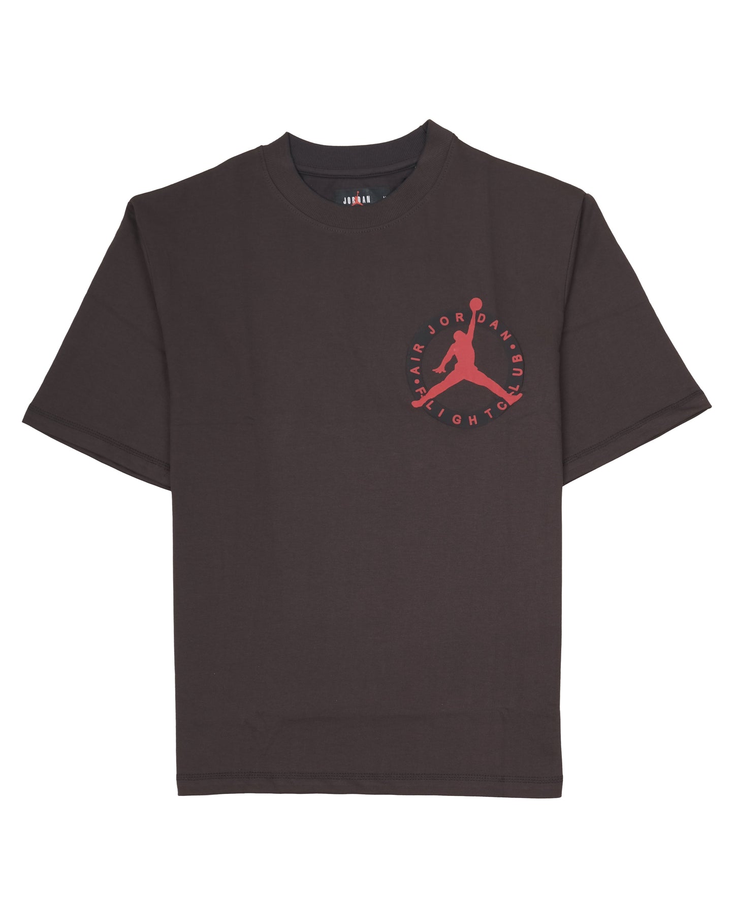 AIR JORDAN Flight Club Olive Green Red Logo Short Sleeve T-shirt