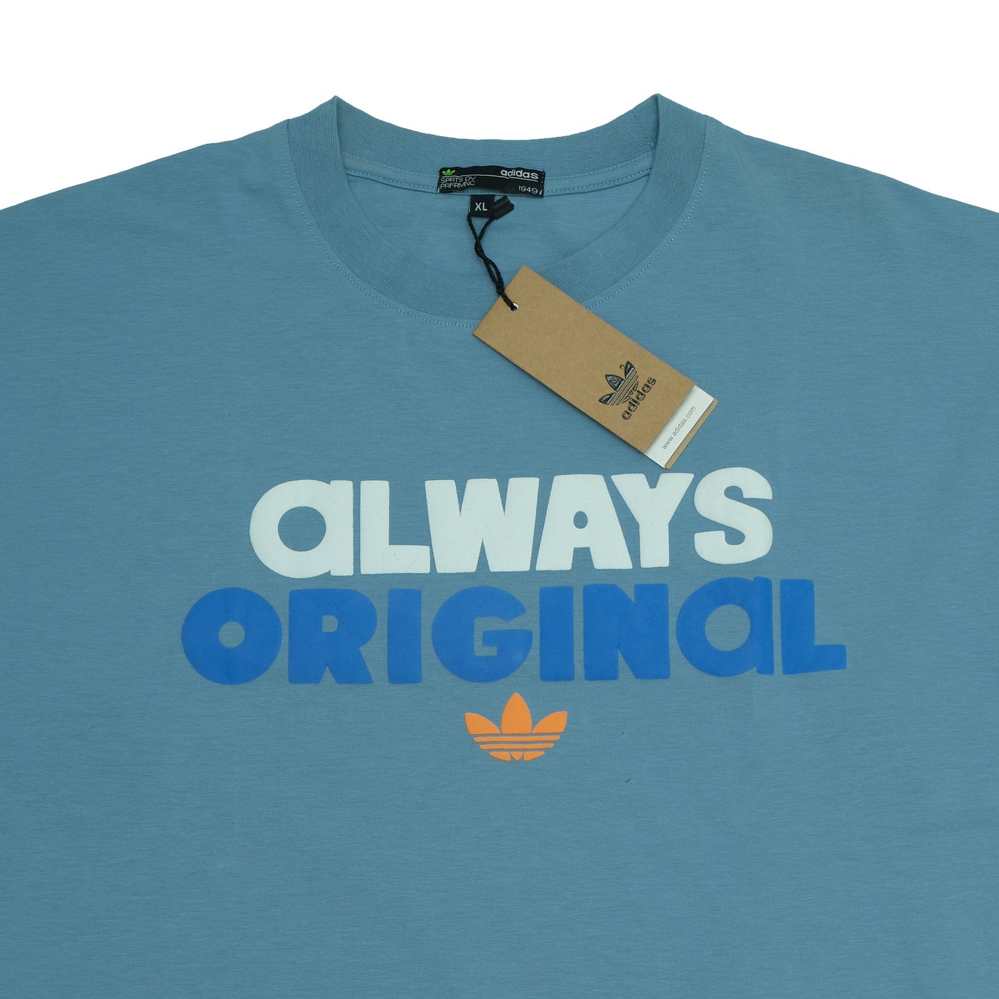 ADIDAS Always Original Blue Graphic Cotton T-Shirt