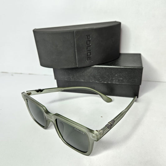 POLICE Tranquil Olive Square Frame Sunglasses