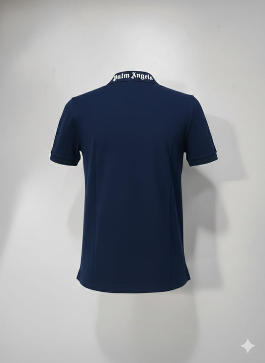 MONCLER Celestial Indigo Tailored Fit Short Sleeve Piqué Polo Shirt