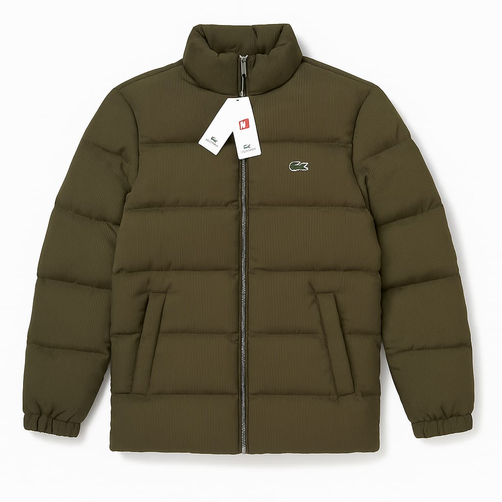 Lacoste Men's Puffer Jacket in Olive Green