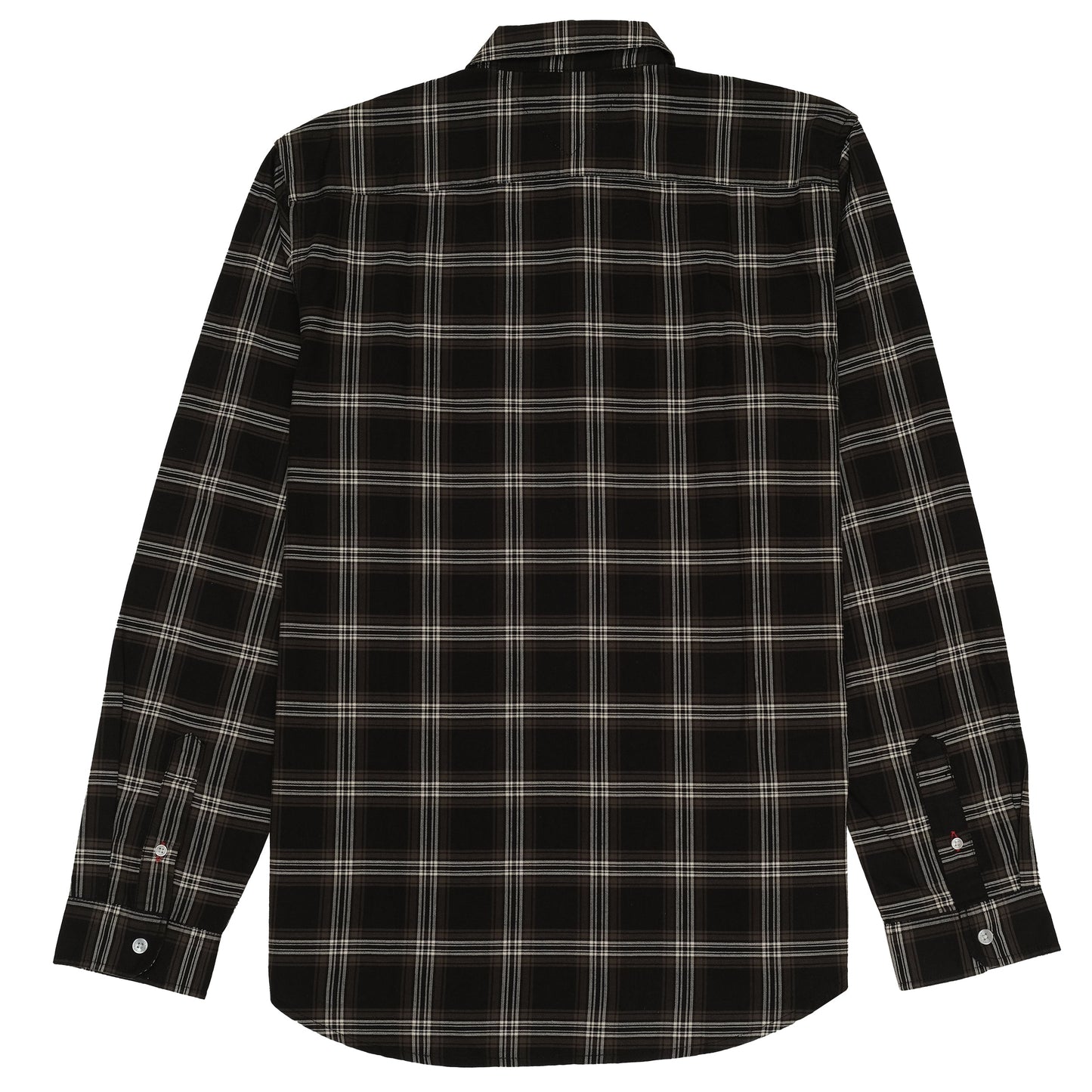 TOMMY HILFIGER Black and White Plaid Logo Button-Up Shirt