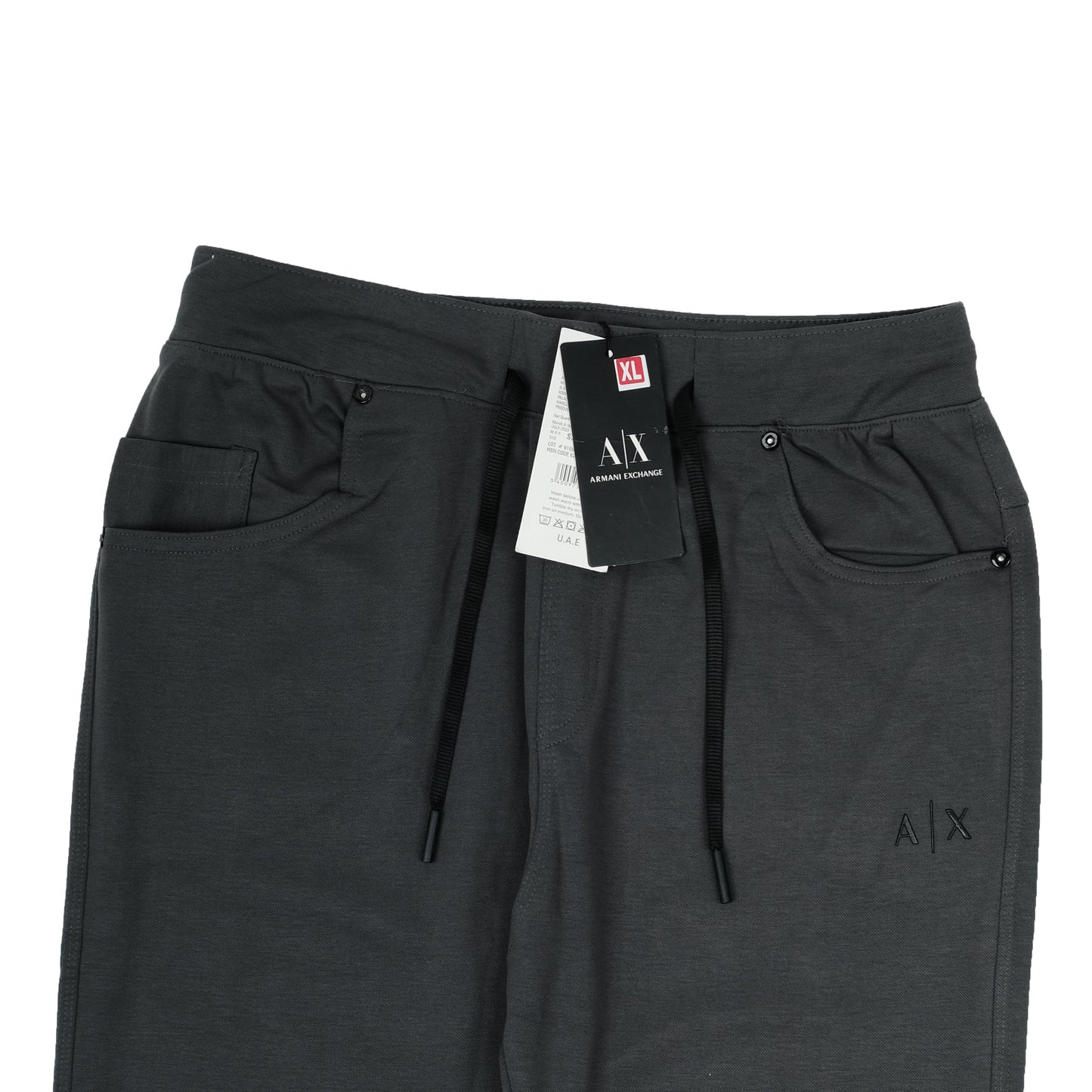 ARMANI EXCHANGE Charcoal Grey Drawstring Slim Fit Lounge Jogger Pants