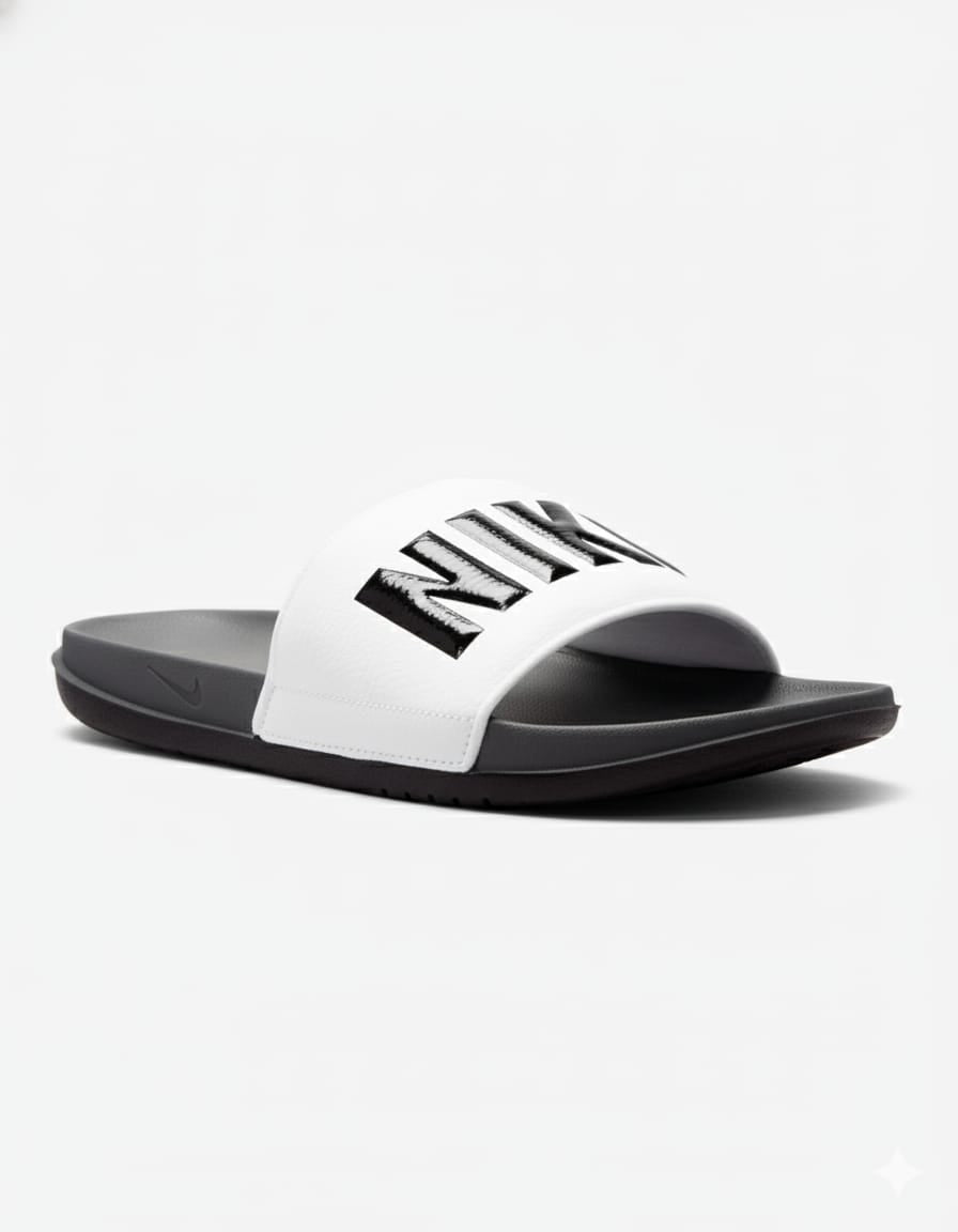 NIKE Luminous Pearl Premium Slip-On Sandals with Bold Emblem