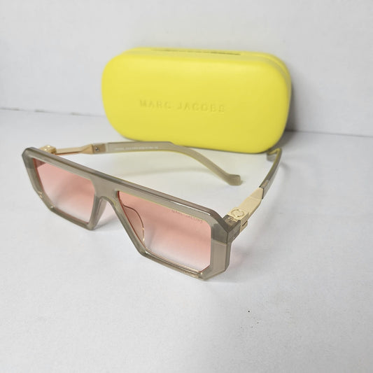 MARC JACOBS Luminous Amber Luxe Fit Oversized Prism Sunglasses with Dusk Gradient Lenses