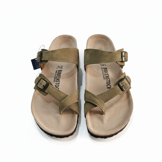 BIRKENSTOCK Enchanted Olive Luxe Soft Footbed Sandals