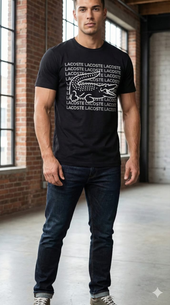 LACOSTE Graphic Logo Short Sleeve T-Shirt