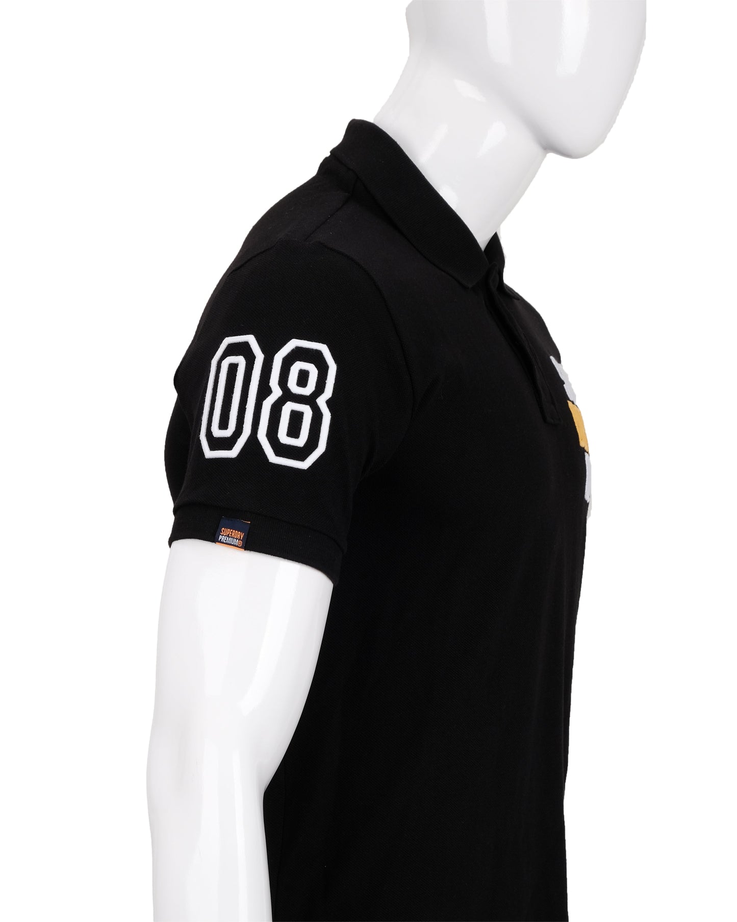 SUPERDRY Black Superstate Ath DPT08 Patch Polo Shirt