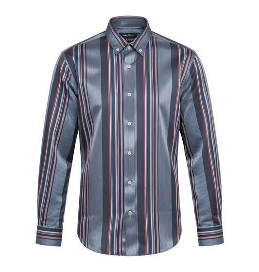 NAUTICA Serene Oceanic Tailored Fit Long Sleeve Stretch Button-Up Shirt